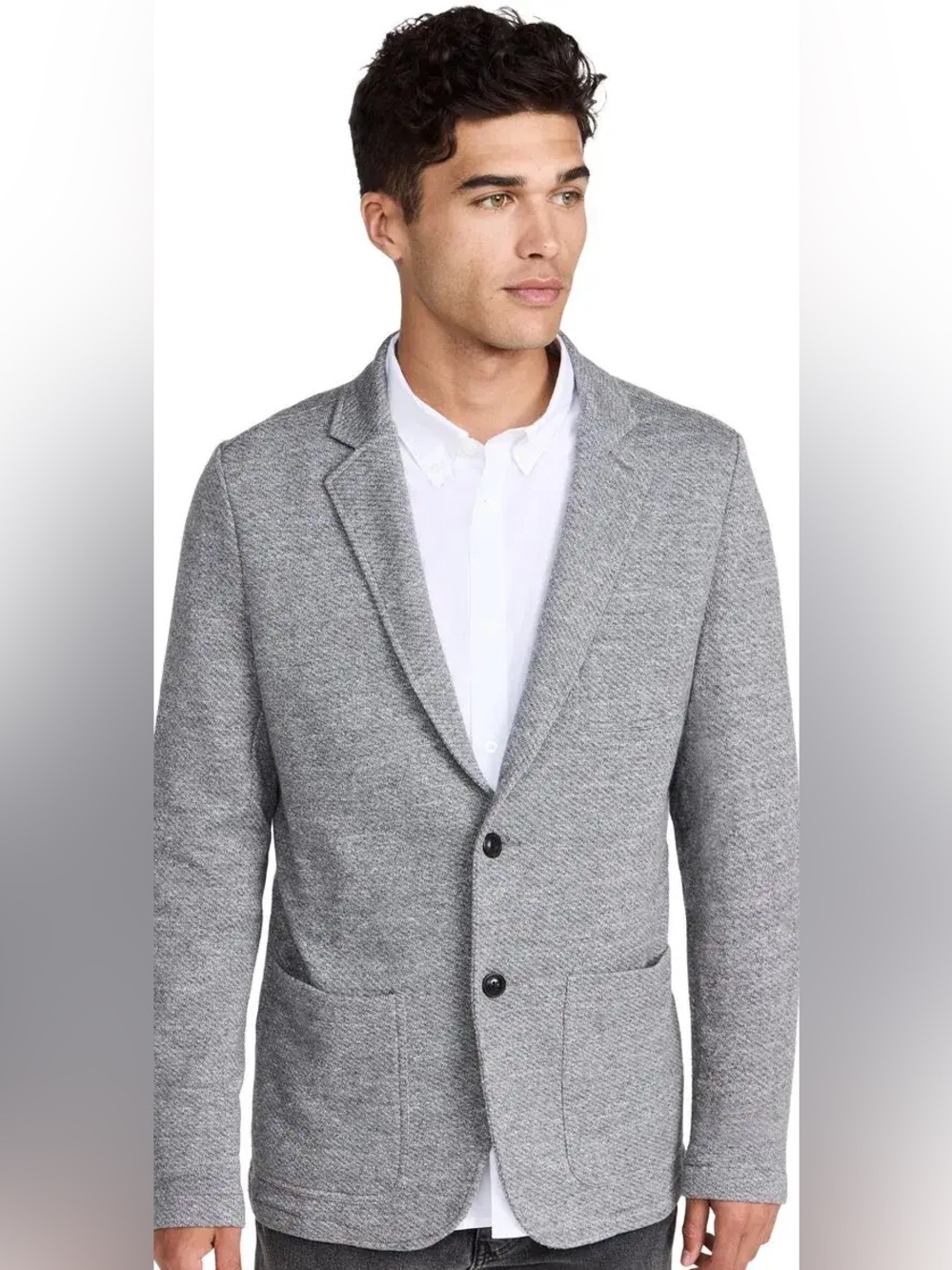 Faherty Inlet Knit Blazer Medium Gray Melange Mens Size XL